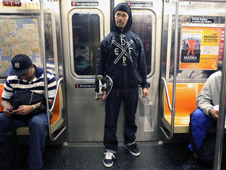 New Yor Portrait 109 skater on Train